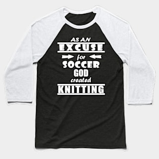 Knitting hobby wool gift needles yarn children Baseball T-Shirt